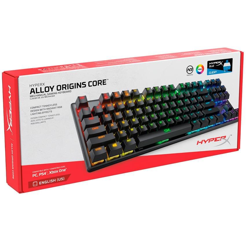 Teclado Mecanico Hyperx Alloy Origins Core Negro Switch Blue